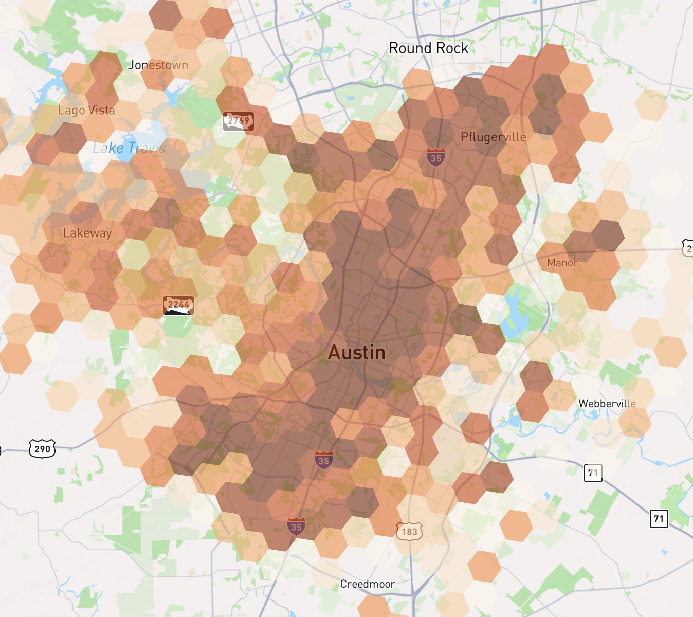 Screenshot showing a honeycomb layer