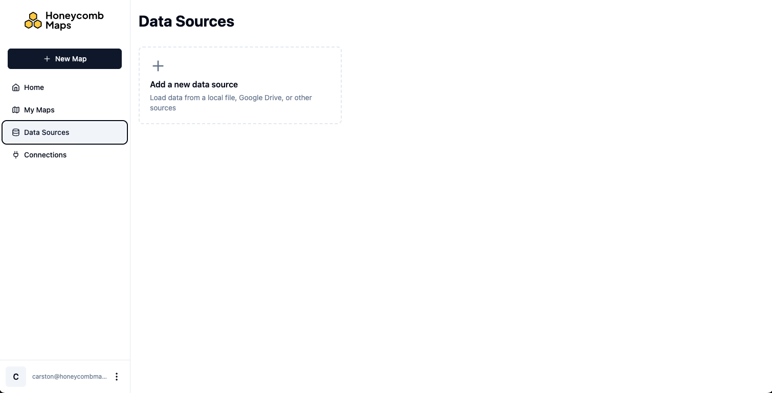 Data Sources page in the left-hand sidebar