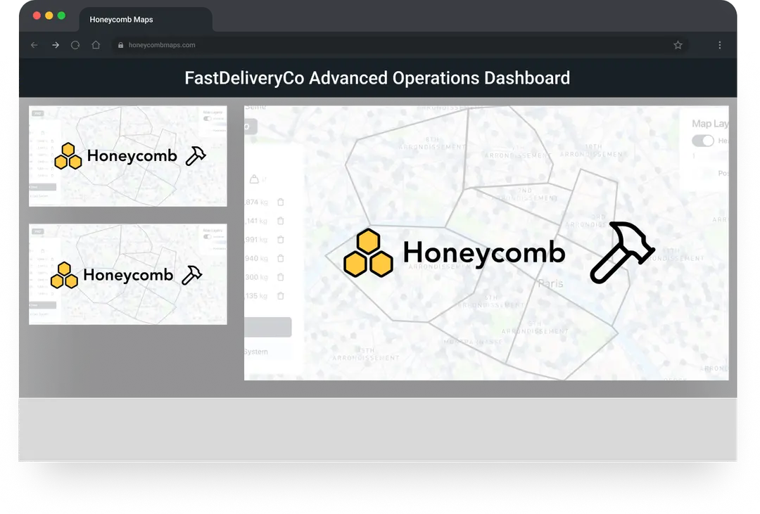 Illustration of the use of the Honeycomb SDK